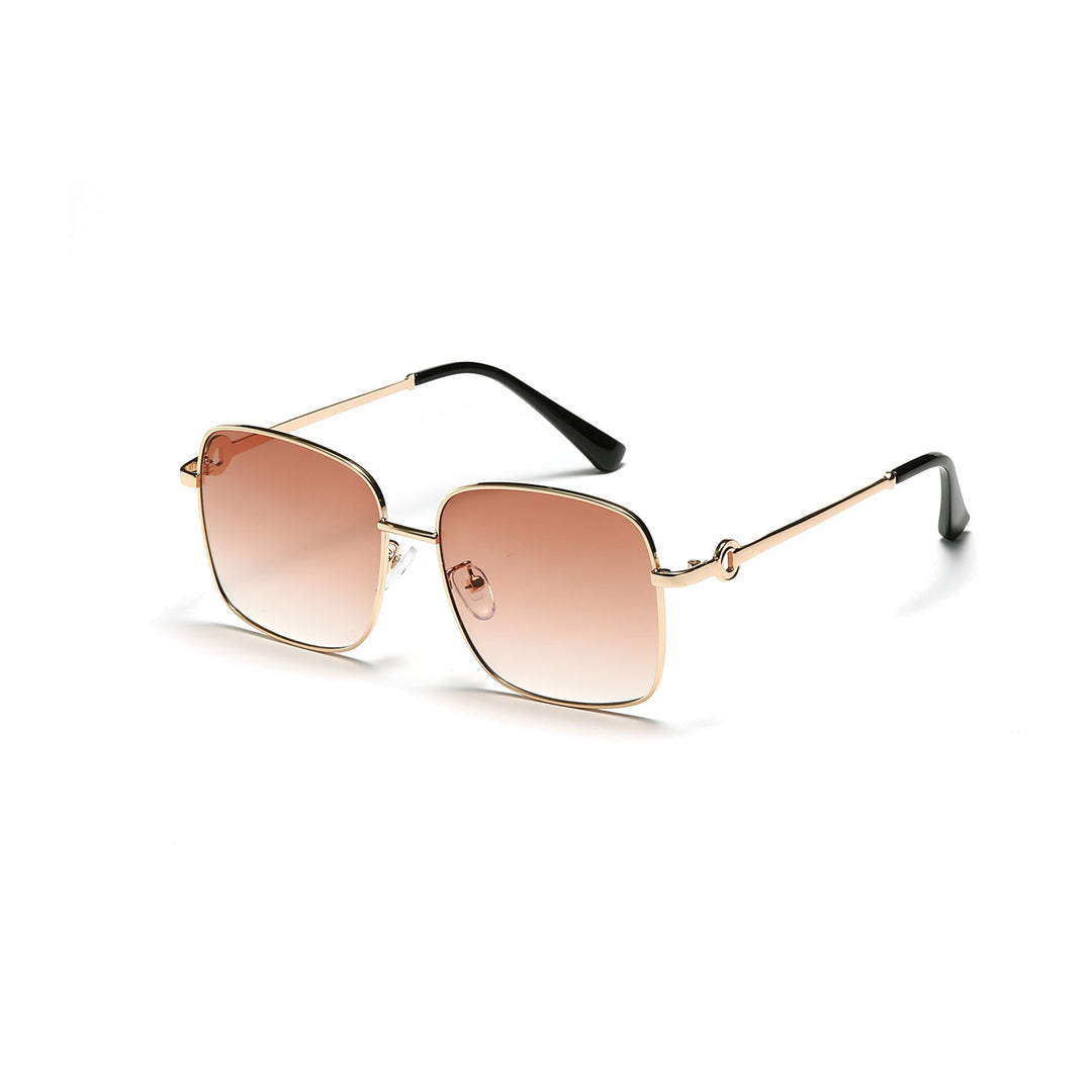 Ladies elegant square sunglasses with high-quality metal frame Bowlift