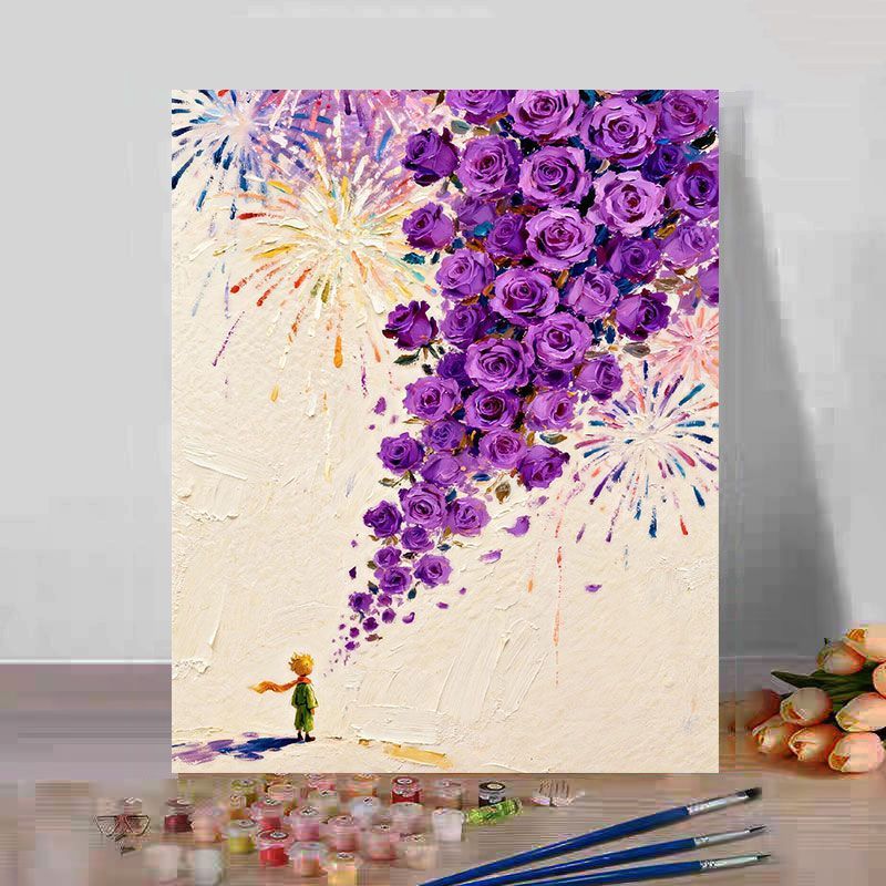 Floral Fantasy Art Canvas Print Bowlift