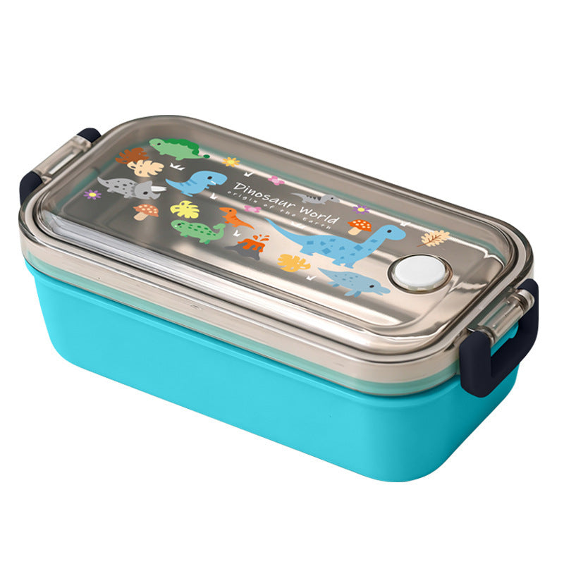 Dinosaur-Themed Multi-Compartment Lunch Box