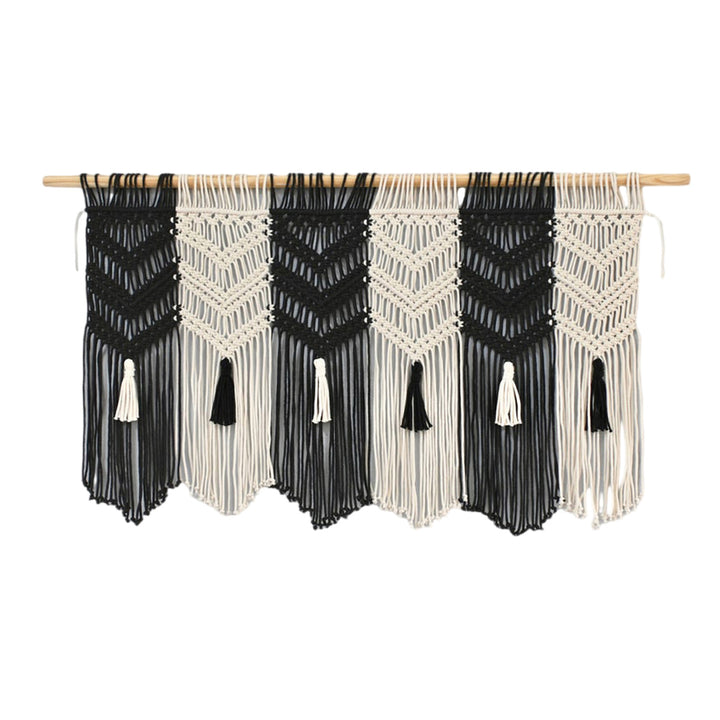 Macrame Wall Tapestry with Decorative Tassels Bowlift