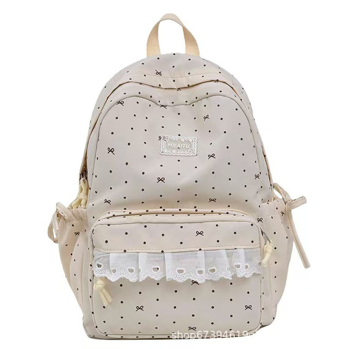 Decorative Ruffled Backpack Bowlift