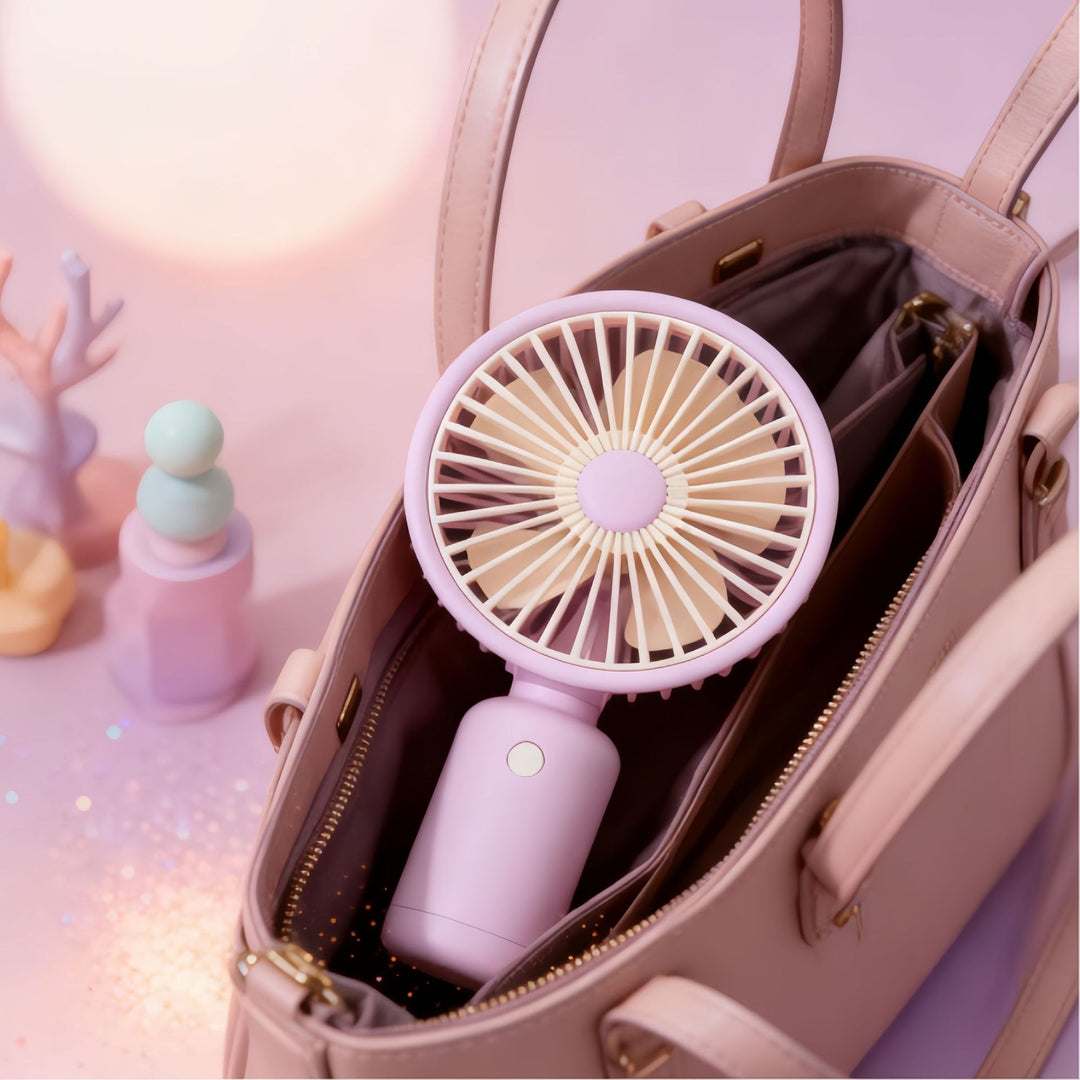 Women's portable USB table fan with powerful battery technology and flexible design Bowlift