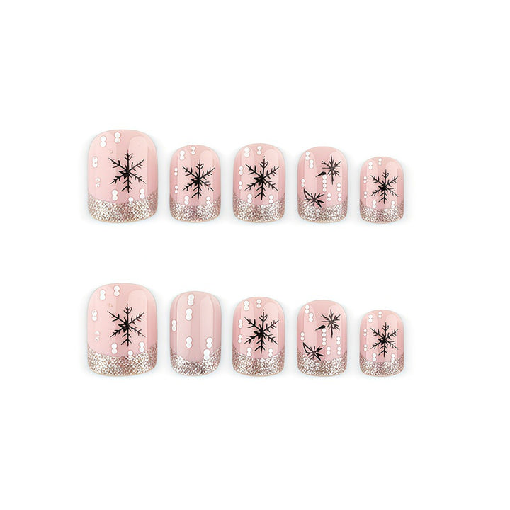 Decorative artificial nails in winter design Bowlift