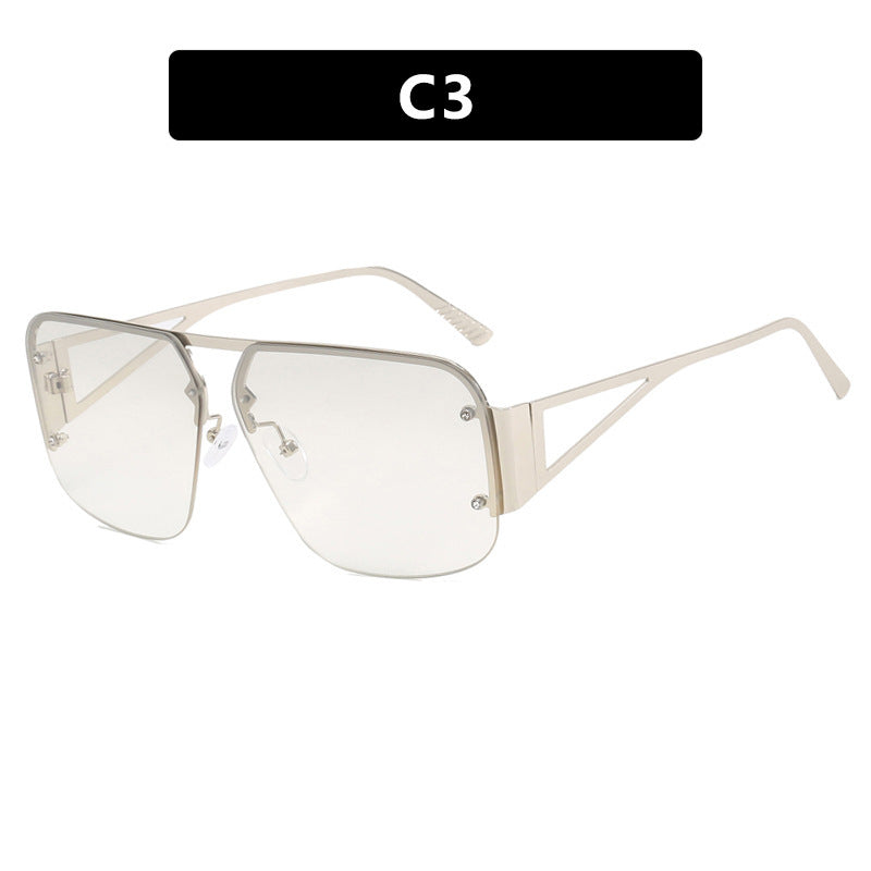 Women’s Futuristic Sunglasses with Square Frame and Mirrored Lenses Bowlift