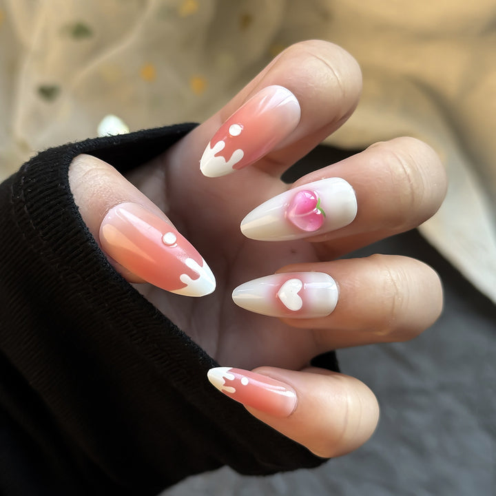 Decorative Press-On Nail Set Bowlift