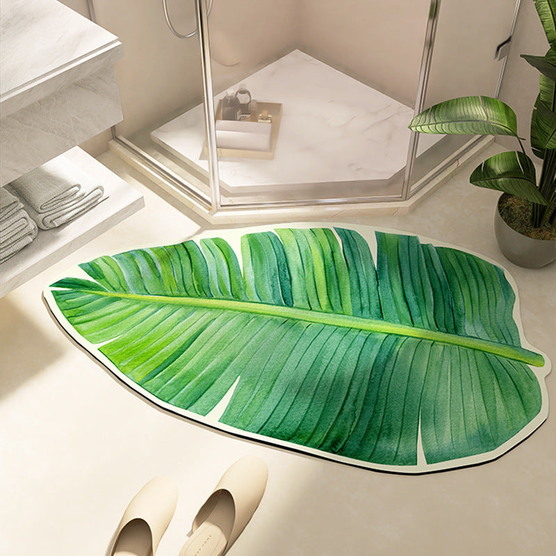 Leaf-Shaped Bath Mat Bowlift