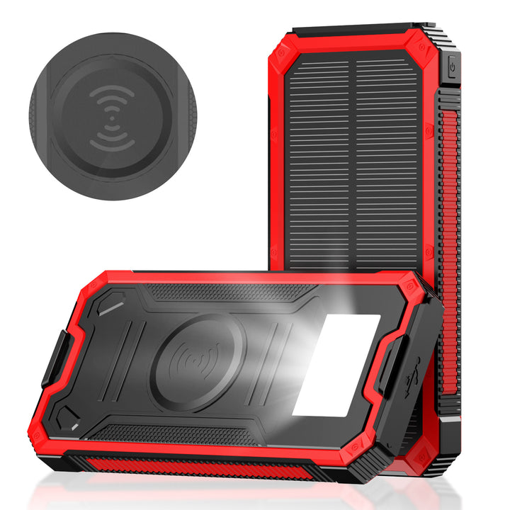 Portable Solar Power Bank with Fast Charging Function and Wireless Charging Adapter Bowlift