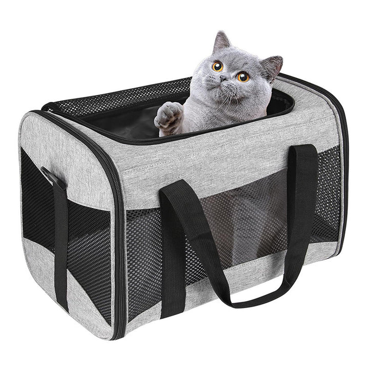 Pet carrier bag with breathable mesh windows Bowlift