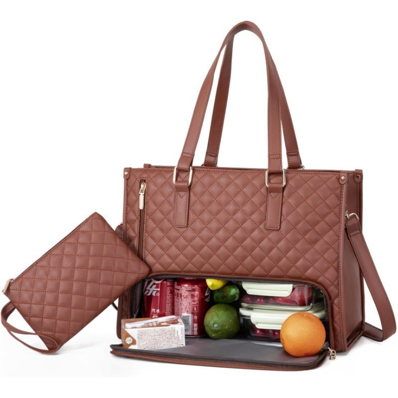 Insulated Multi-Compartment Lunch Tote