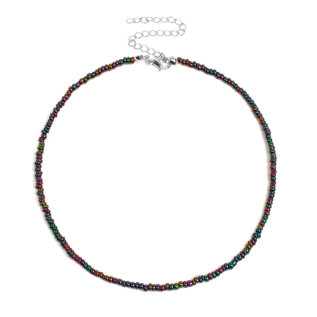 Colorful Beaded Choker Necklace Bowlift