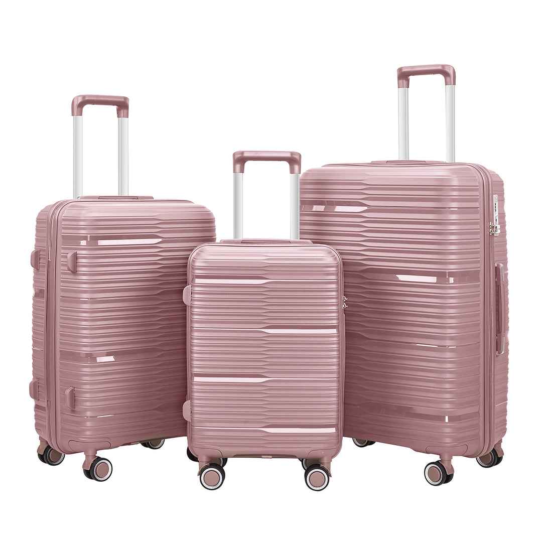 Women's Stylish Textured Hard Shell Luggage Set Bowlift