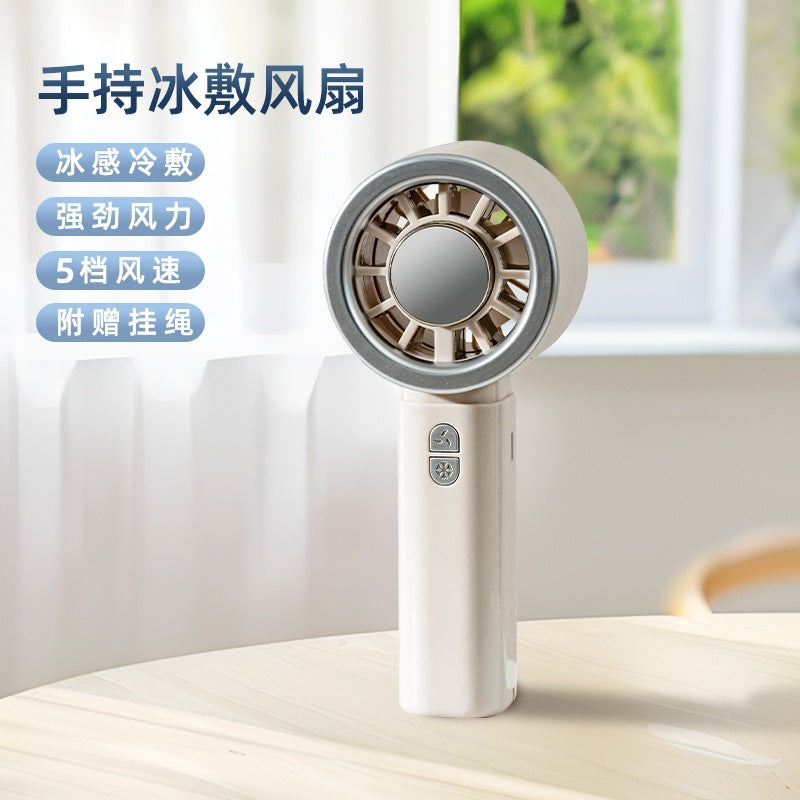 Women Portable Mini Cooling Fan with USB Connection and 5 Speeds Bowlift