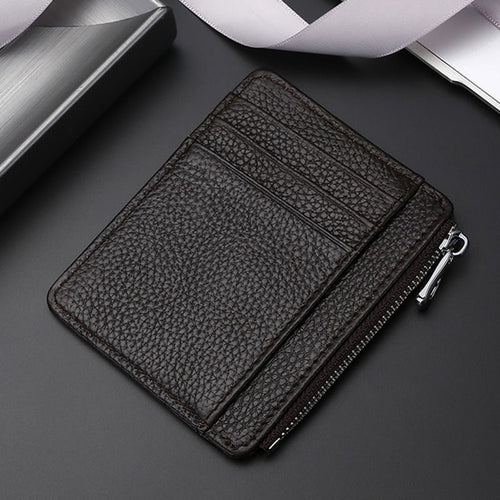 Premium Textured Leather Card Holder Bowlift
