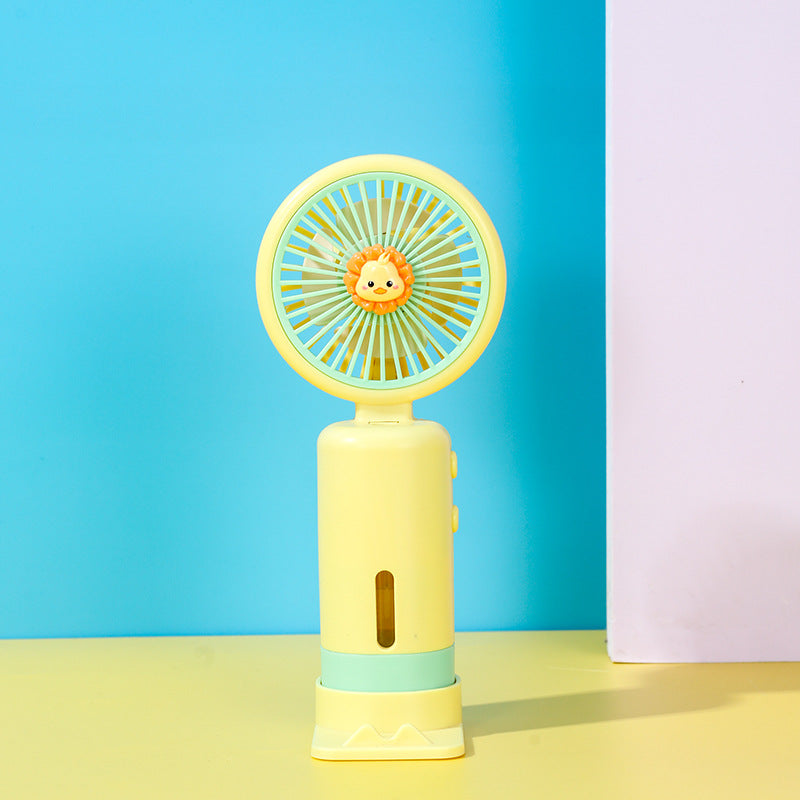 Women's Portable Mini Hand Fan with Cute Animal Design Bowlift