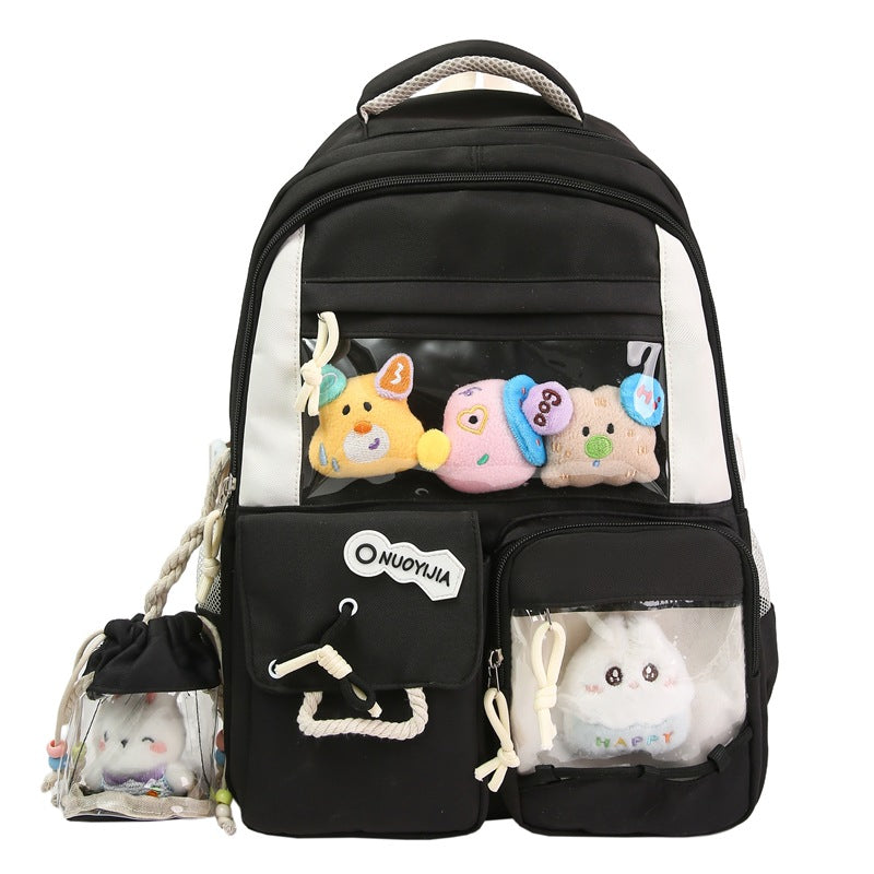 Cute Animal-Themed Multi-Pocket School Backpack Bowlift