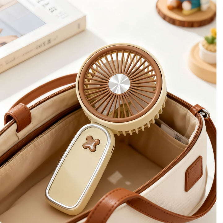 Ladies Portable Mini Fan with Ergonomic Design Bowlift