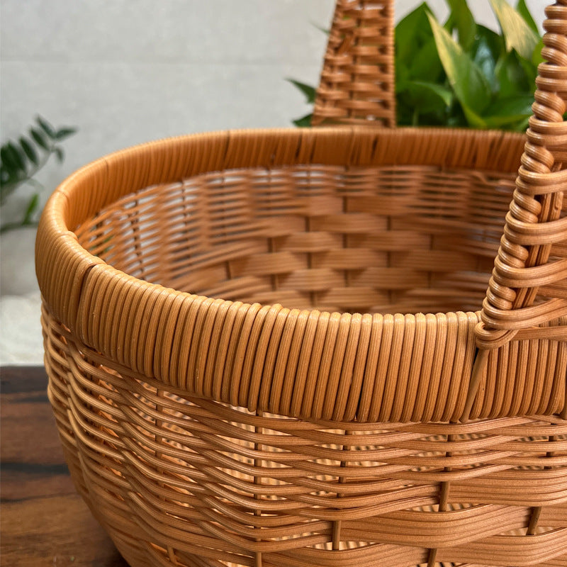 Ladies Handmade Basket with Elegant Handle Bowlift