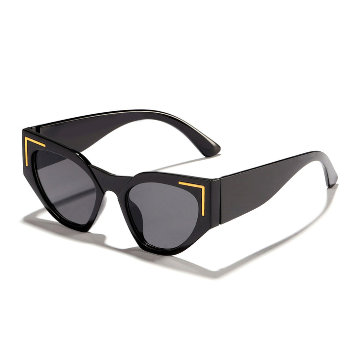 Women's Creative Cat-Eye Sunglasses with Transparent Frame and Brown Lenses Bowlift