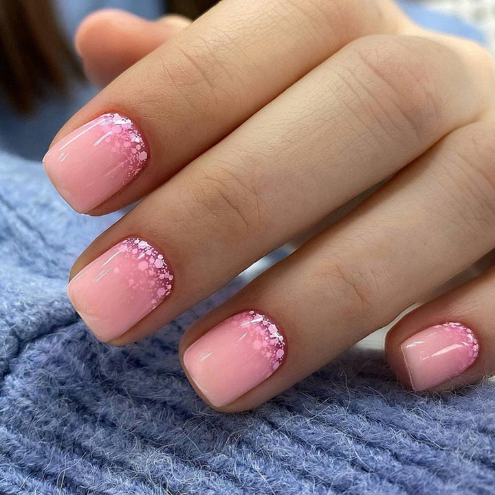 Glitter Ombre Nail Extensions Bowlift