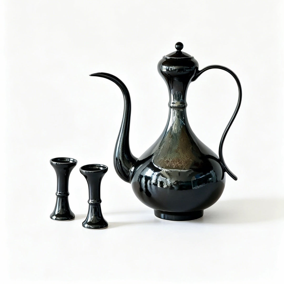 Ornate Decorative Teapot and Cup Set