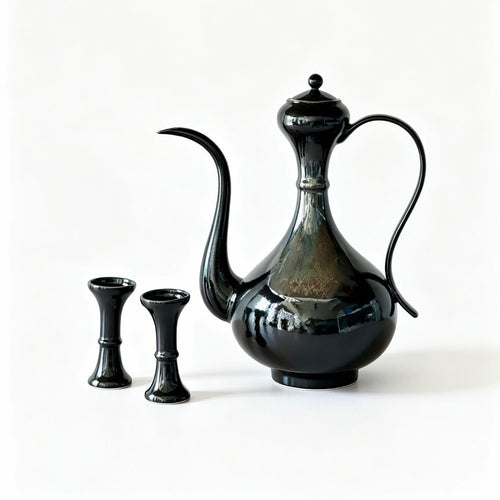 Ornate Decorative Teapot and Cup Set