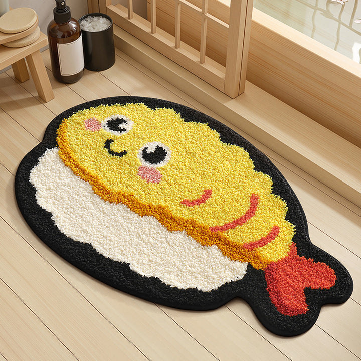 Sushi-Shaped Plush Bath Mat Bowlift
