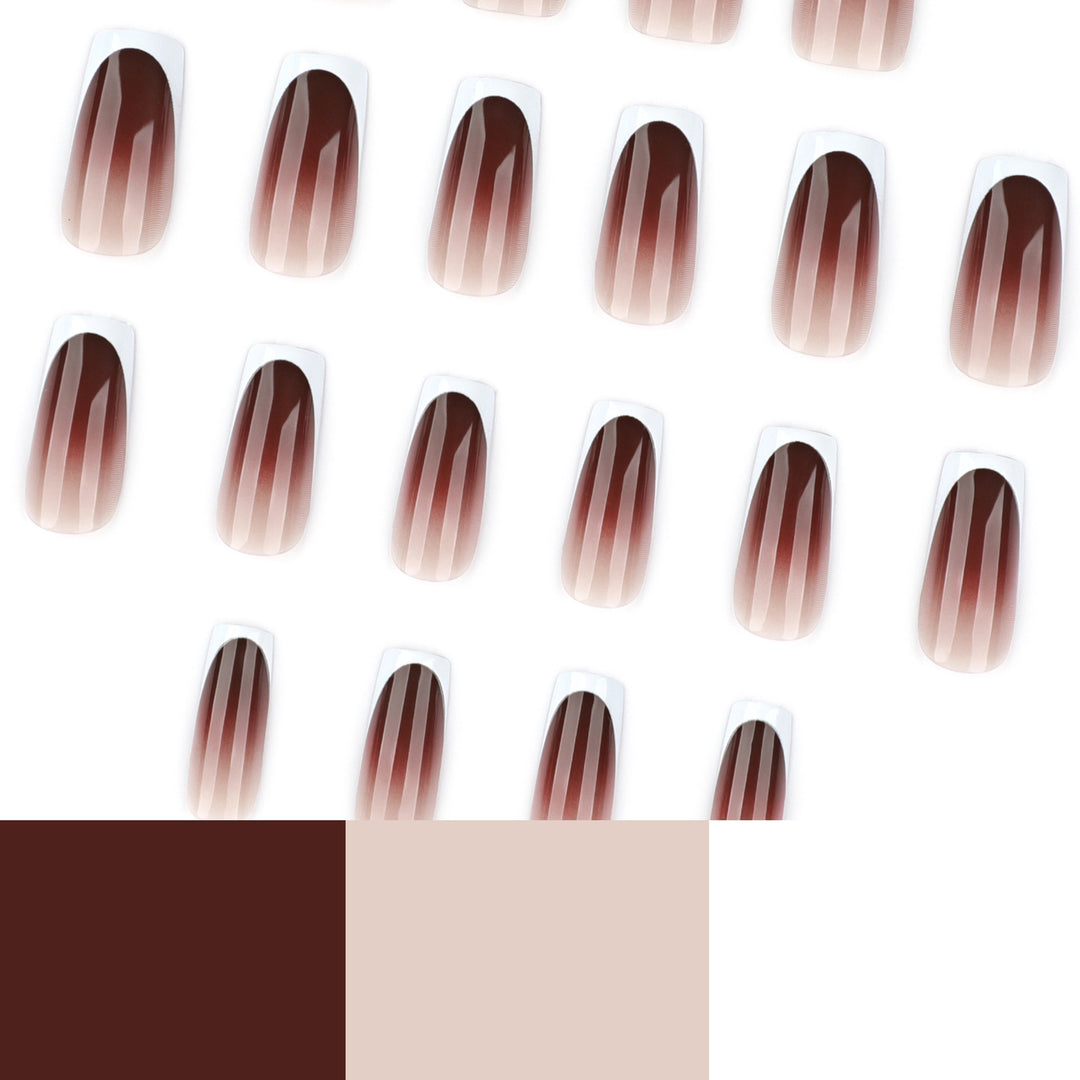 Artful Nail Extensions with Elegant French Tip Bowlift
