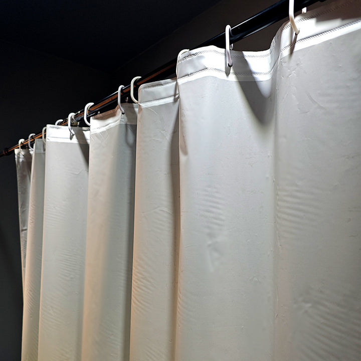 Elegant Textured Shower Curtain Bowlift