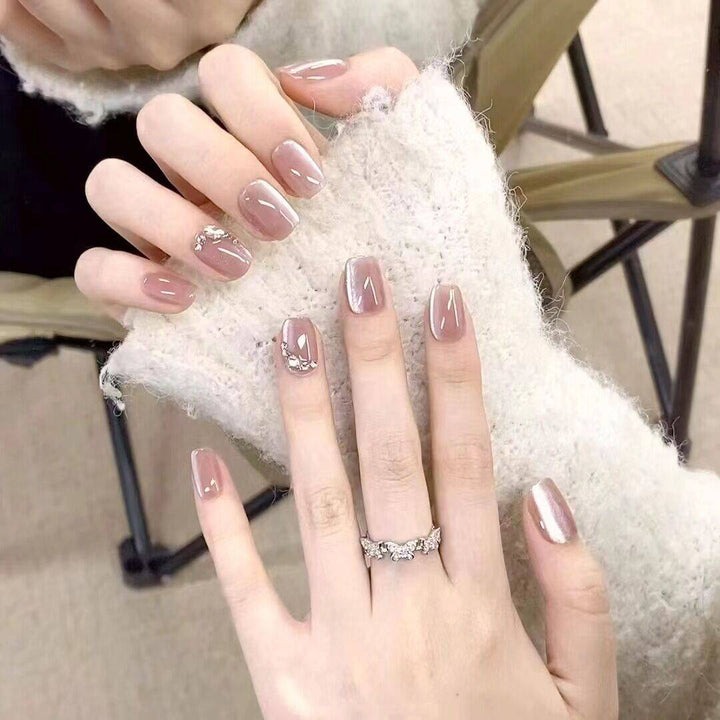 Premium Glittering Press-On Nail Extensions Bowlift