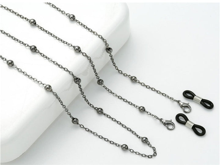 Silver Beaded Eyewear Chain Bowlift