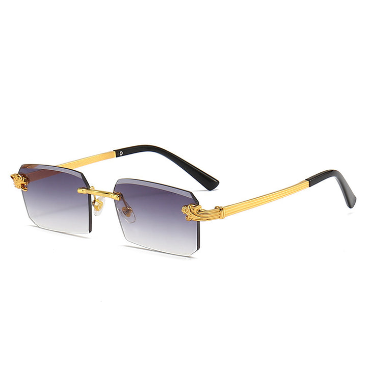 Ladies Fashion Sunglasses with Faceted Frame and Luxurious Accents Bowlift