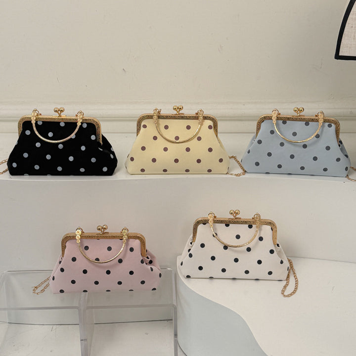 WoVintage Elegant Polka Dot Evening Clutch Bowlift