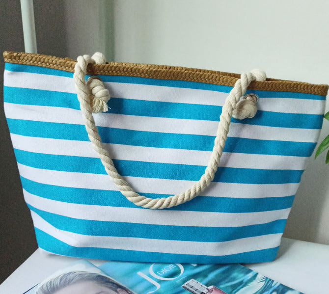 Large beach bag with maritime stripes Bowlift