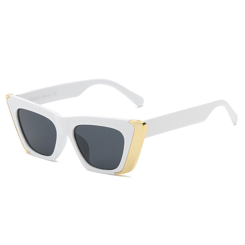 Women's fashionable sunglasses with square frame and luxurious inner lining Bowlift