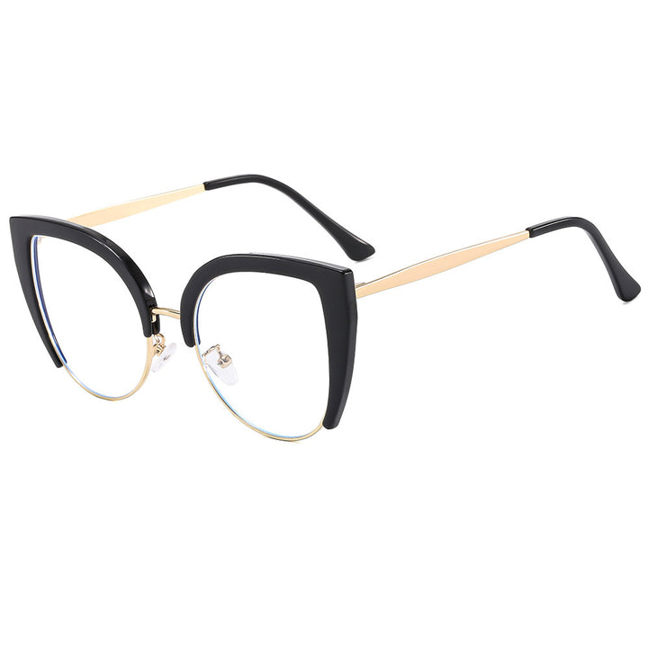 Women Fashion Cat-Eye Glasses made of Plastic with Metal Accents Bowlift
