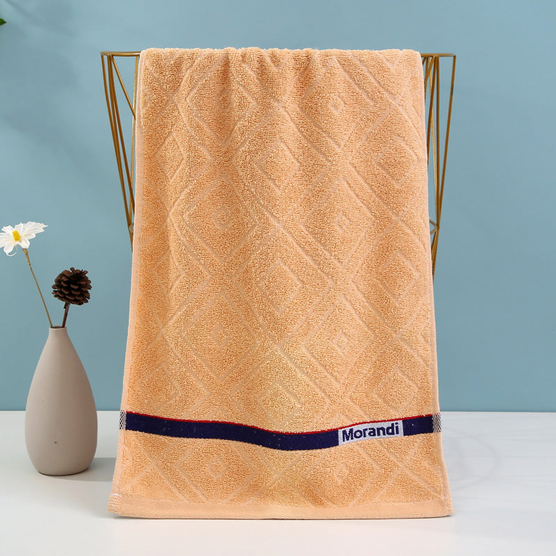 Terry Bath Towel with High-Quality Check Border Bowlift