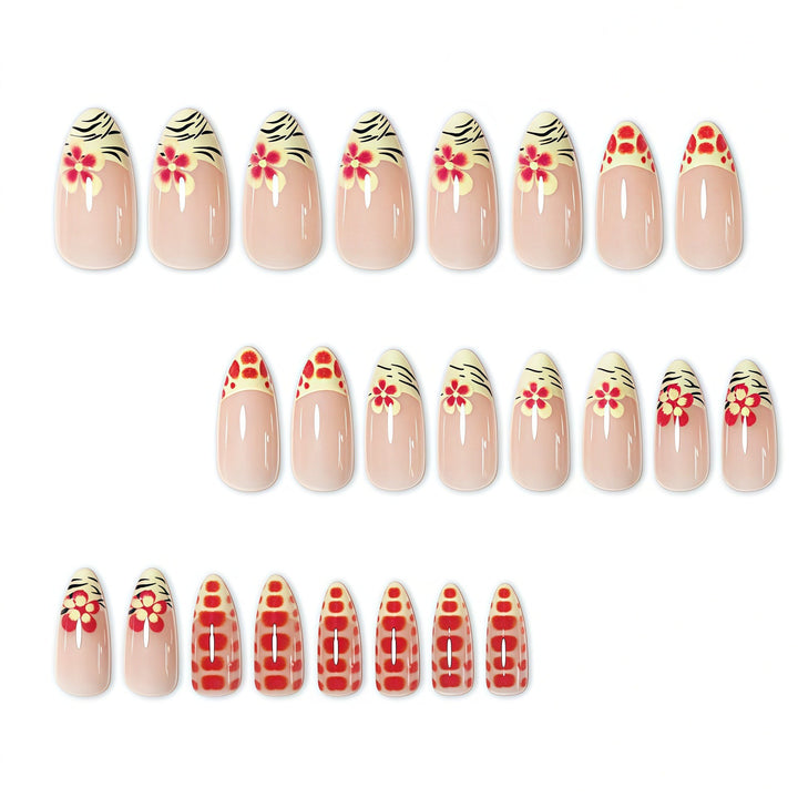 Artistic Floral Press-On Nail Set Bowlift 1787368887