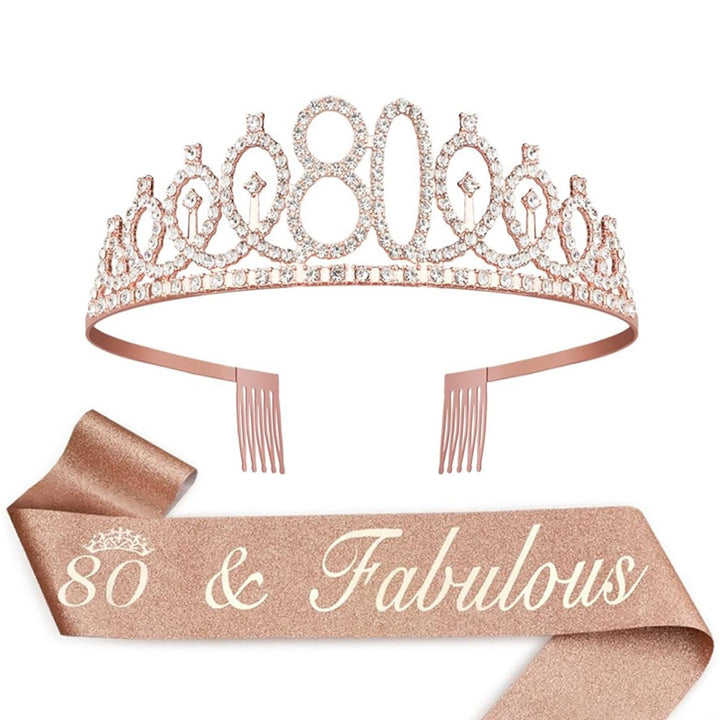 Ladies Crystal Princess Crown with 30 & Fabulous lettering Bowlift