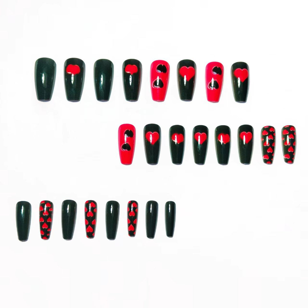 Artistic Heart-Designed Nail Art Bowlift