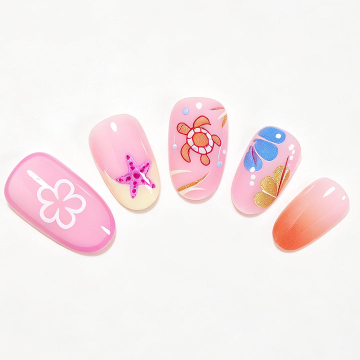 Whimsical Ocean Animal Nail Art Set Bowlift