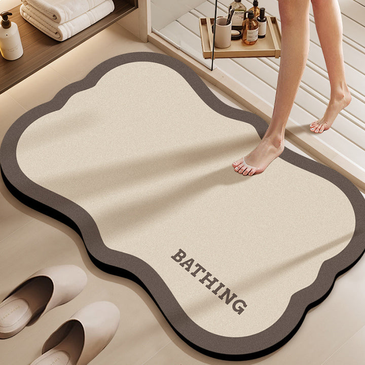 Absorbent Bathroom Floor Mat Bowlift