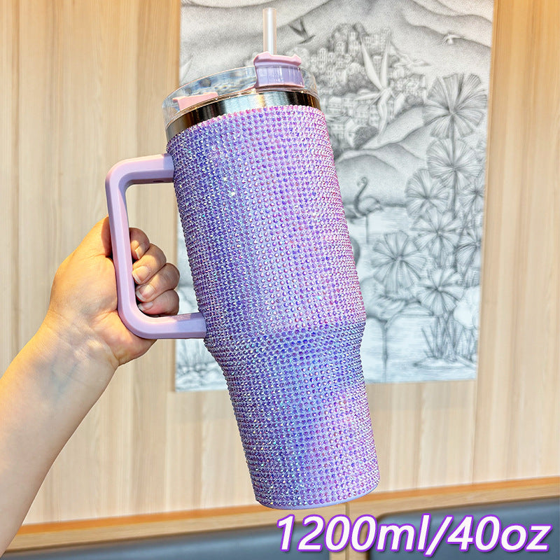 Women's Sparkling Water Bottle with Large Volume and Ergonomic Handle Bowlift
