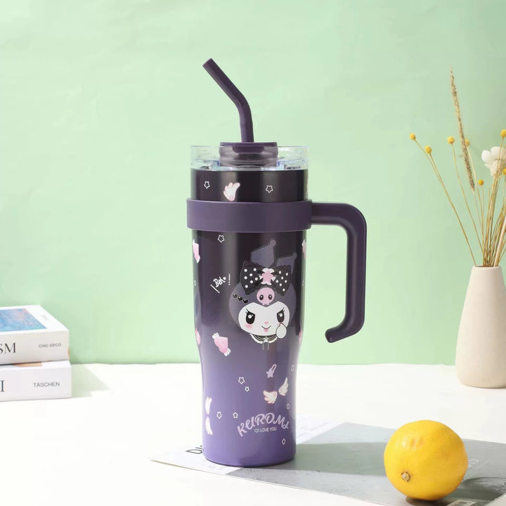 Women's insulated cup with integrated straw Bowlift