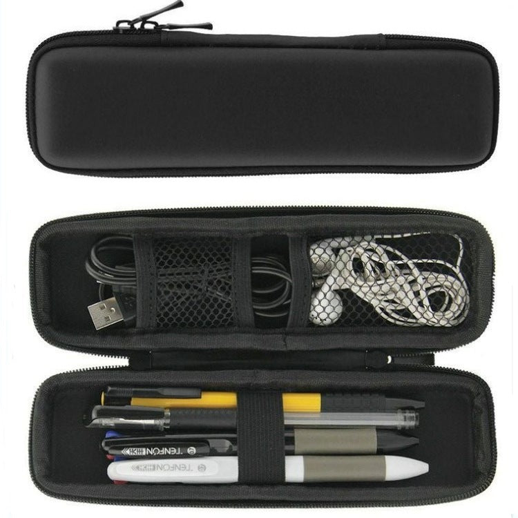 Compact Semi-Rigid Travel Electronics Organizer Case with Mesh Pocket and Elastic Straps Bowlift