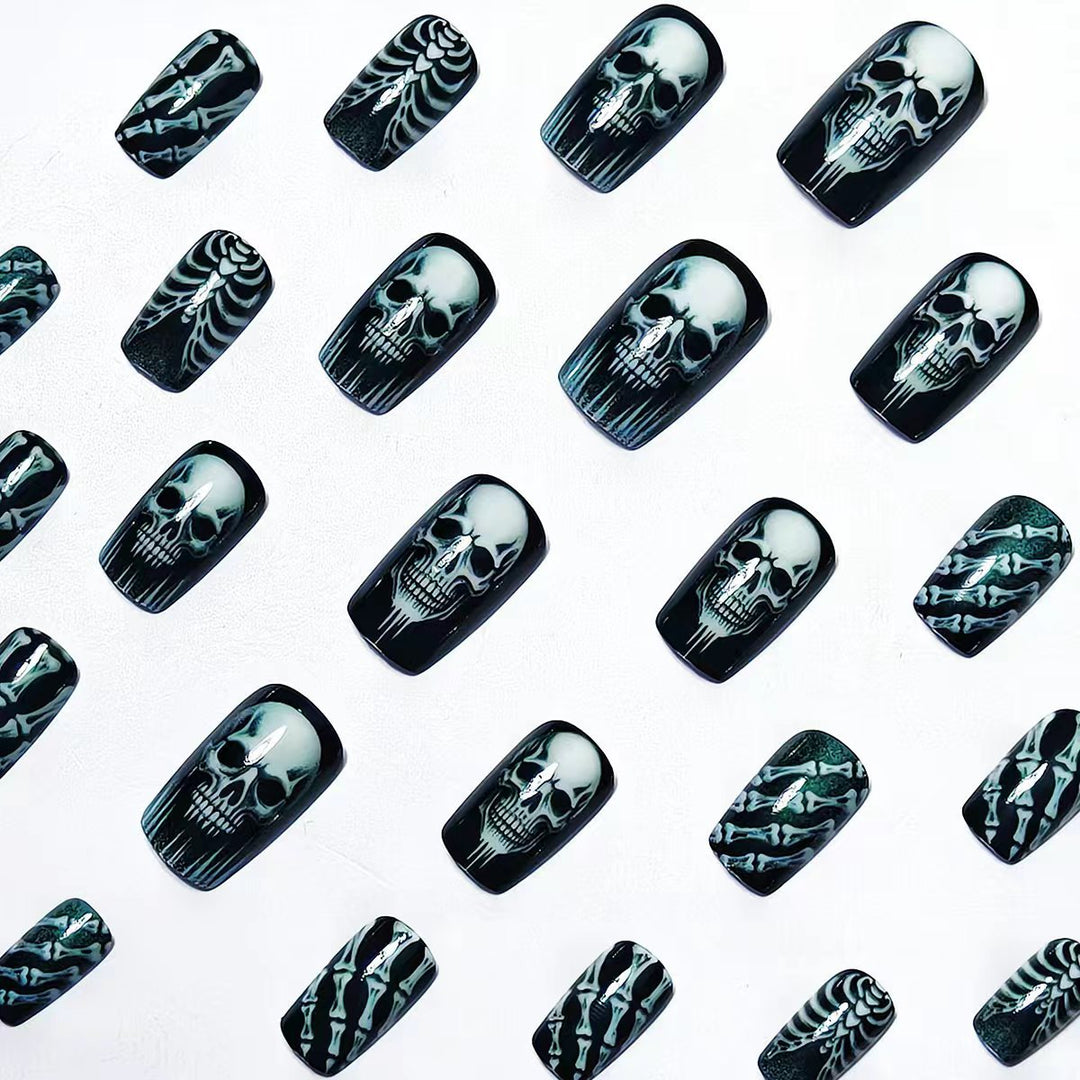 Gothic Skull and Bone Nail Art Set Bowlift