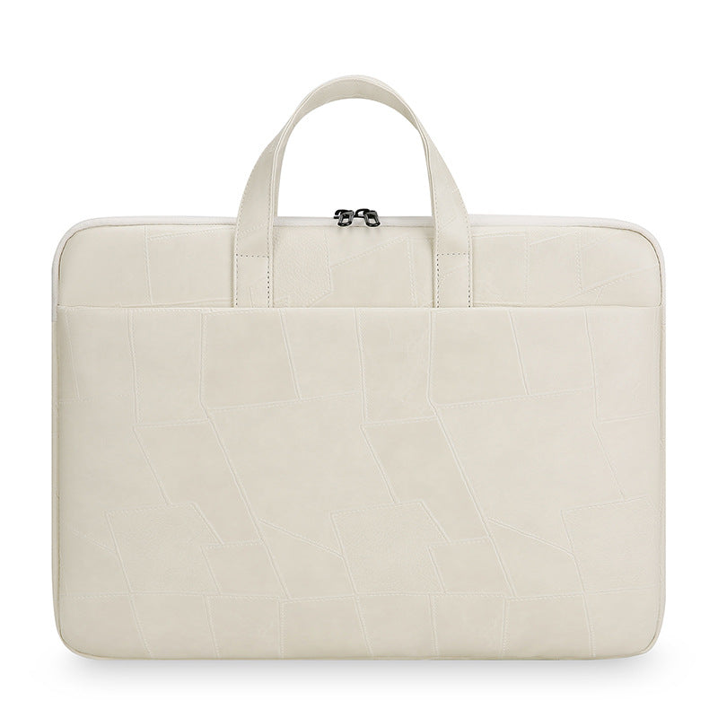 Premium Patchwork Leather Laptop Bag Bowlift