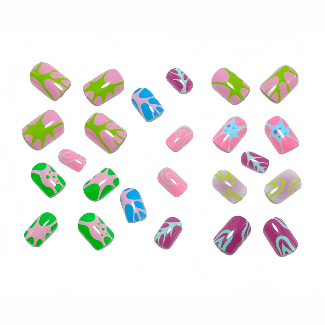Artificial nails with creative color patterns Bowlift