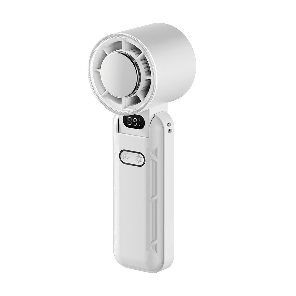 Ladies portable mini fan with USB charging function and digital display Bowlift