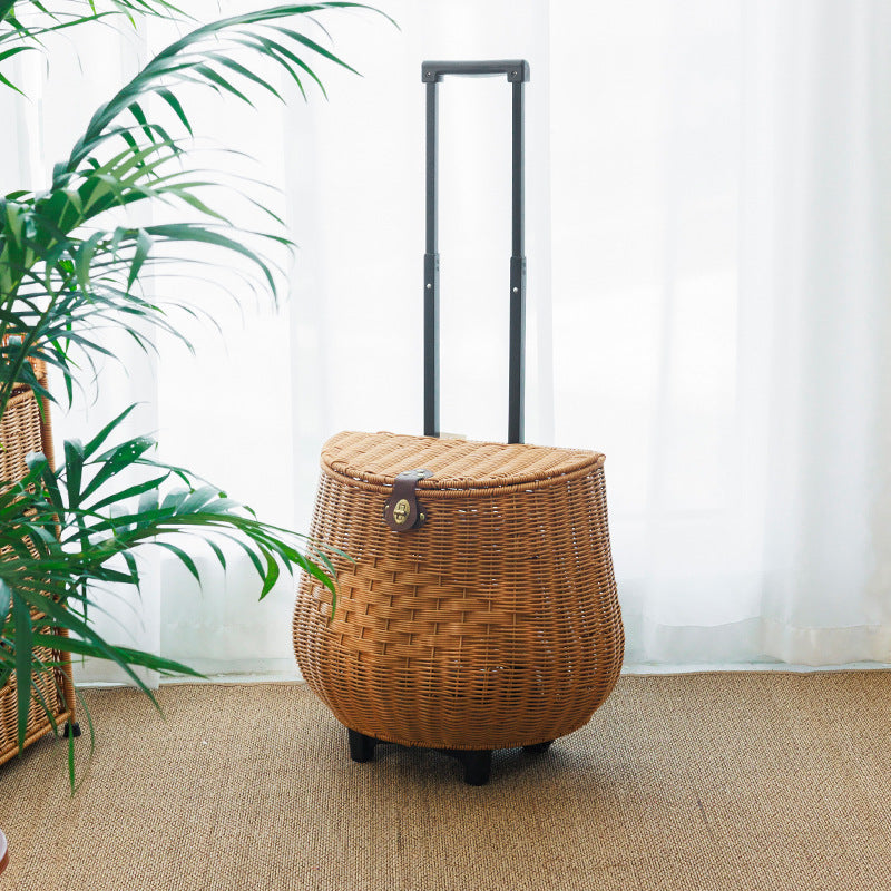 Woven Rattan Lounge Chair Bowlift
