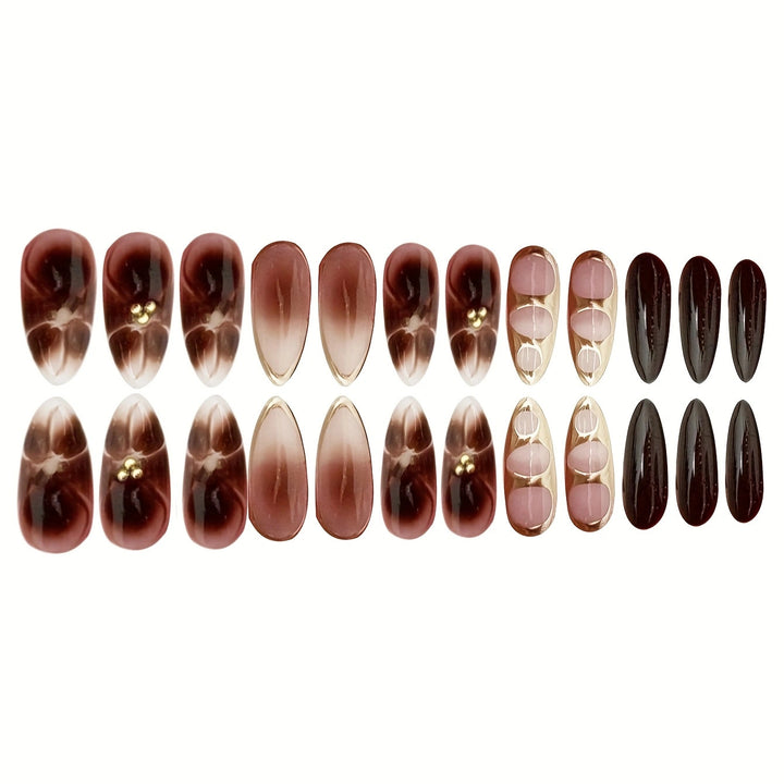 Elegant Sculpted Press-On Nail Set Bowlift